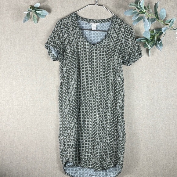 H&M > Green Floral Shift Dress - Picture 1 of 10
